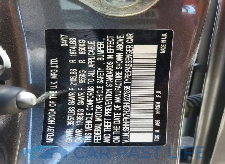SHHFK7H23HU227858# 13