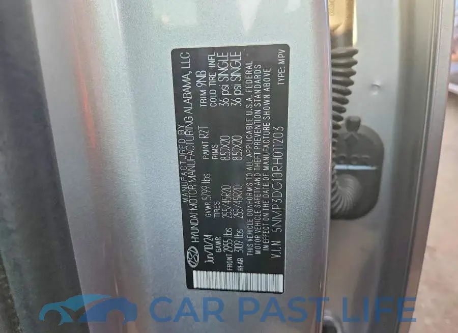 5NMP3DG10RH011203# 12