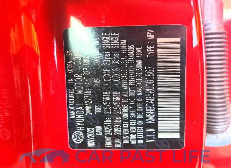 KM8HBCAB5RU081867# 13