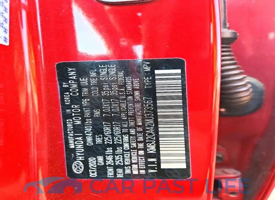 KM8J2CA42MU373567# 13