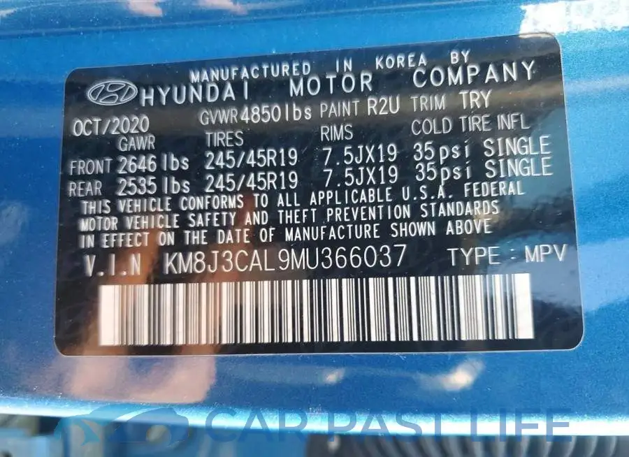 KM8J3CAL9MU366037# 14