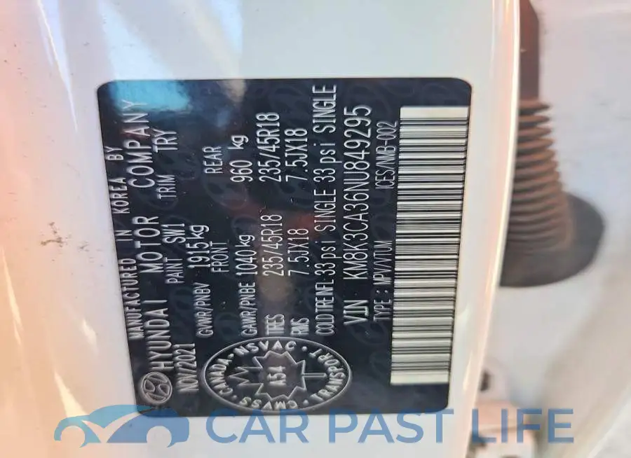 KM8K3CA36NU849295# 12