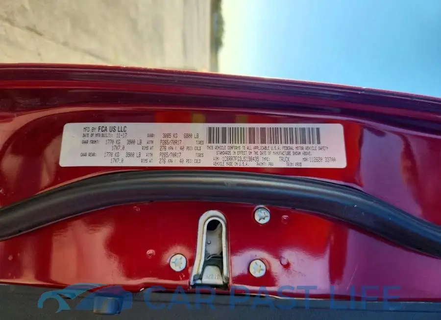 1C6RR7FG3JS198435# 12