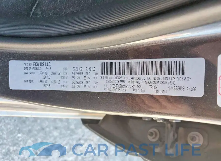 1C6SRFCT8KN811792# 12