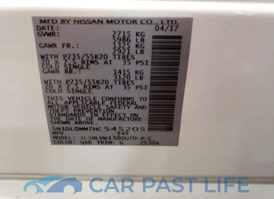 5N1DL0MM7HC545205# 13
