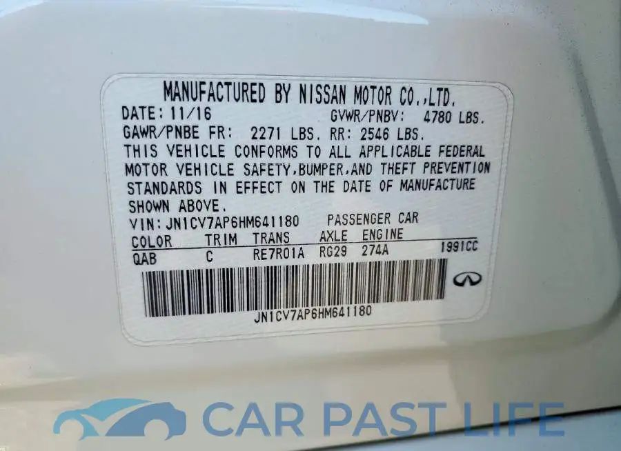 JN1CV7AP6HM641180# 12
