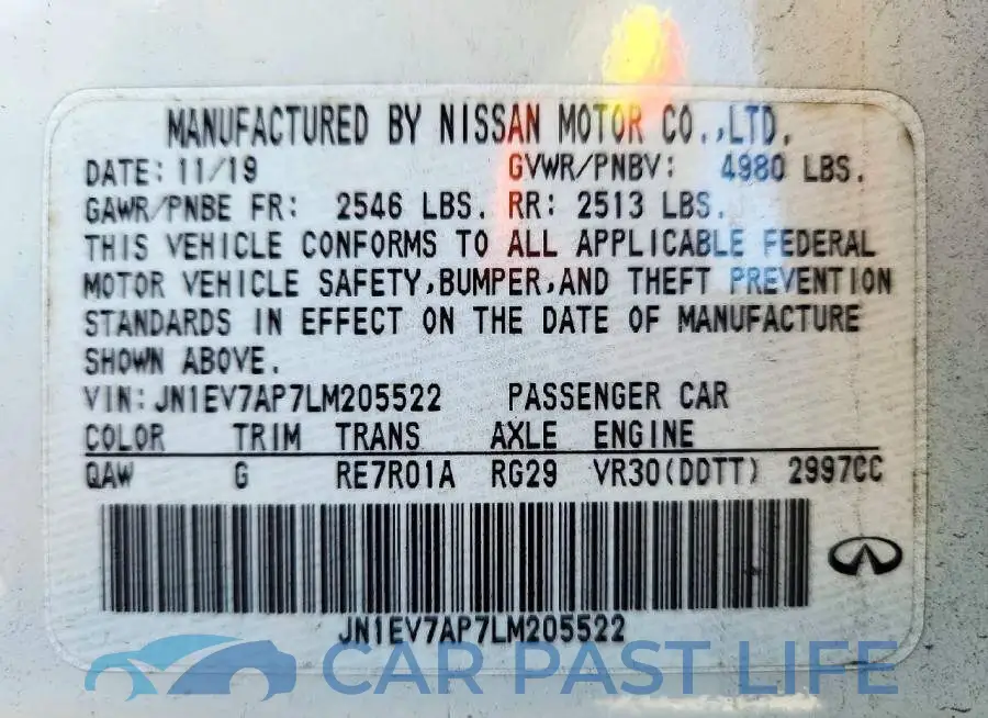 JN1EV7AP7LM205522# 12