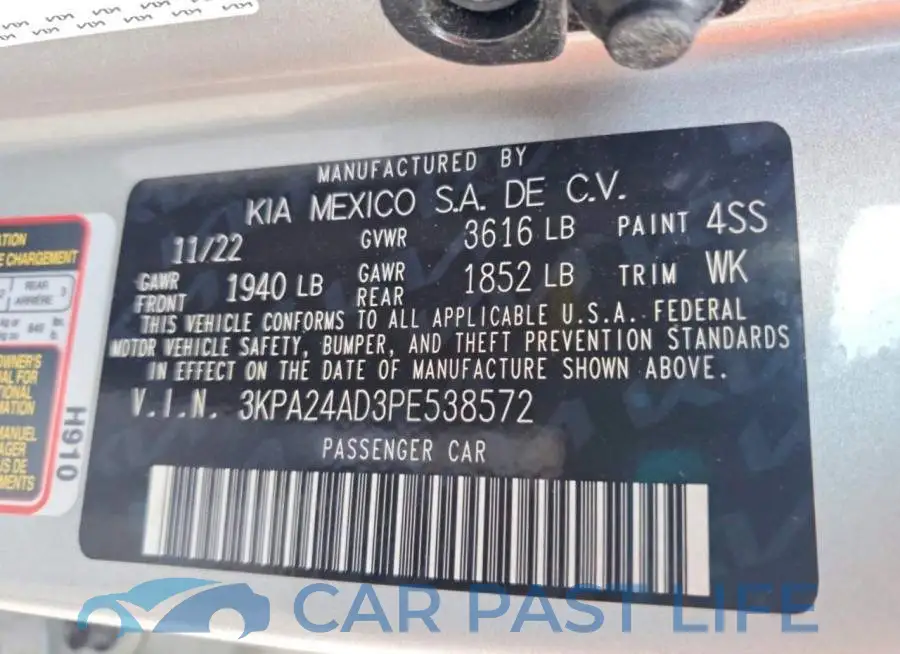 3KPA24AD3PE538572# 12