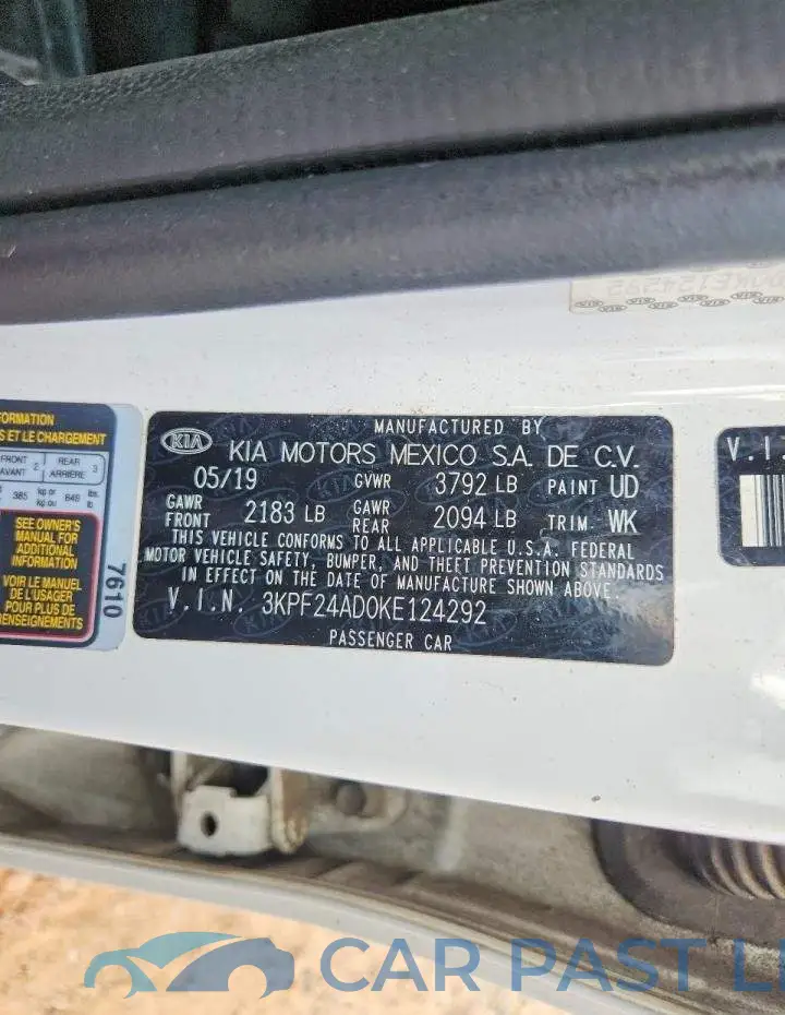 3KPF24AD0KE124292# 13