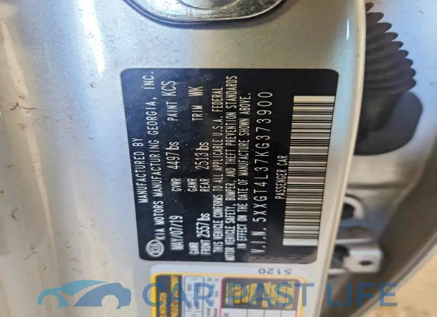 5XXGT4L37KG373900# 12