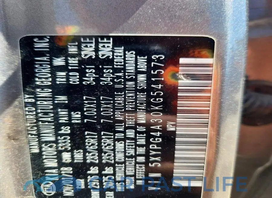 5XYPG4A30KG541573# 13