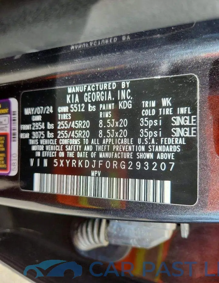 5XYRKDJF0RG293207# 13