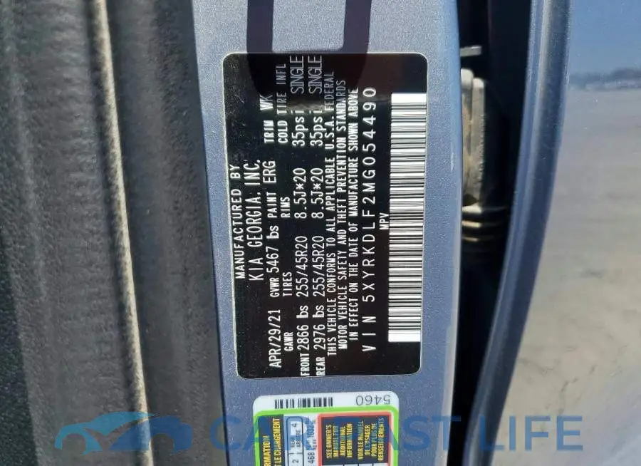 5XYRKDLF2MG054490# 14