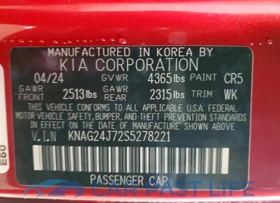 KNAG24J72S5278221# 13