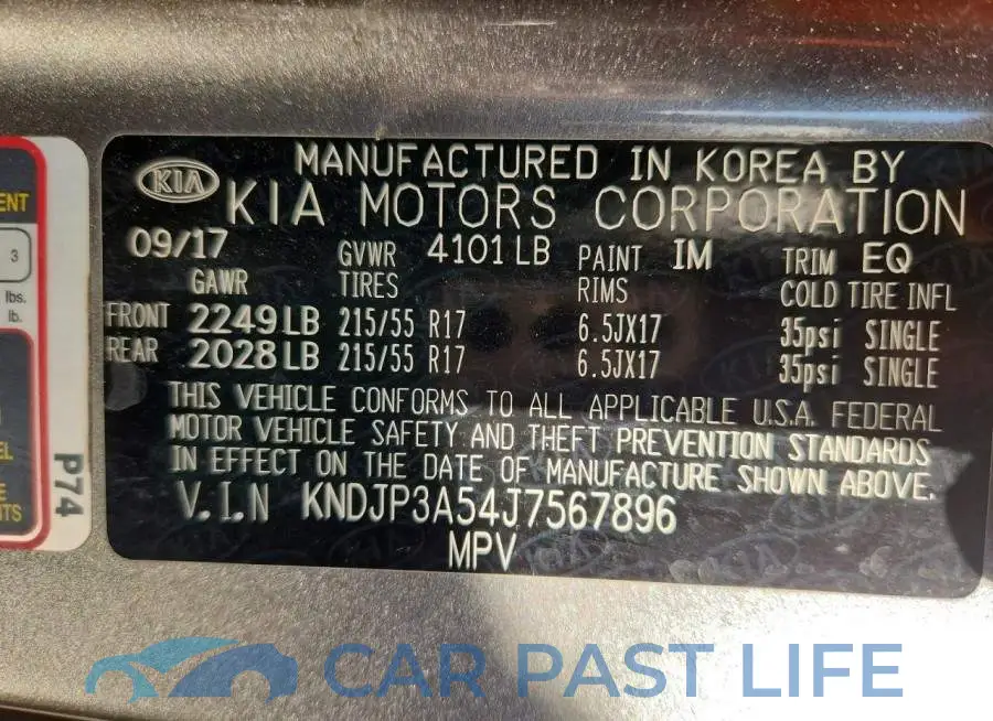 KNDJP3A54J7567896# 13
