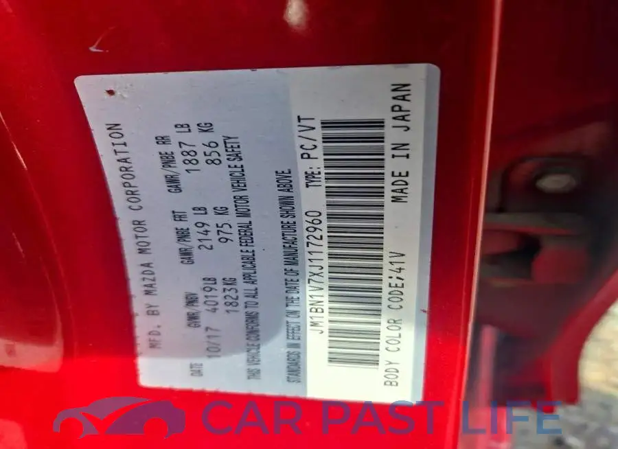 JM1BN1V7XJ1172960# 12