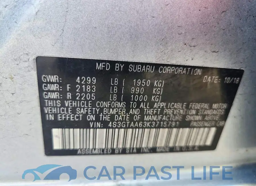 4S3GTAA63K3715791# 13