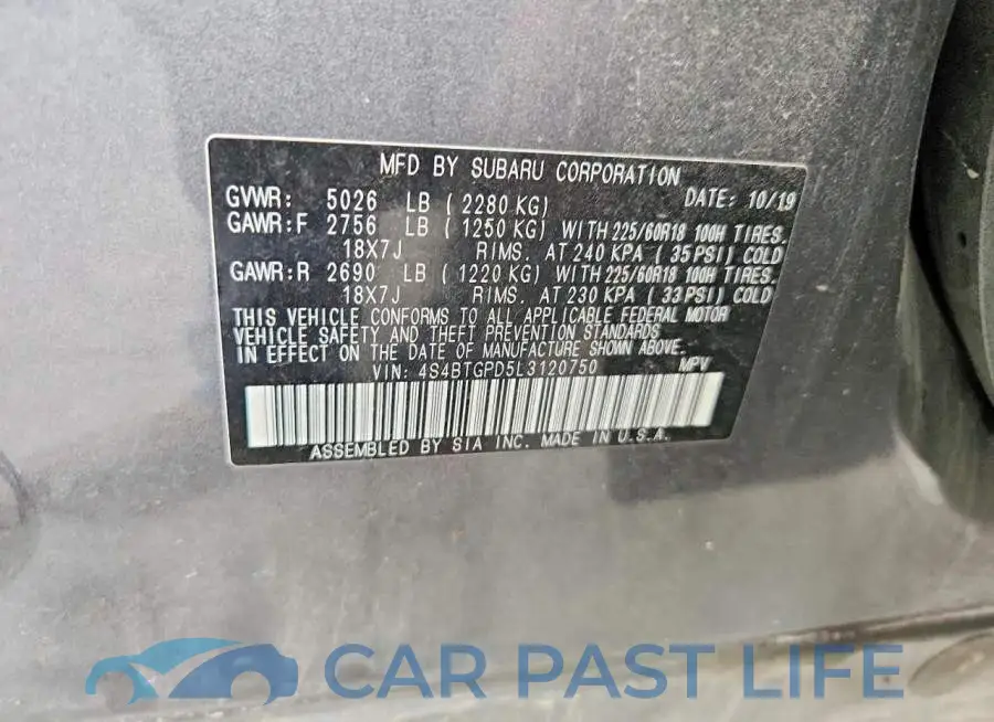 4S4BTGPD5L3120750# 14