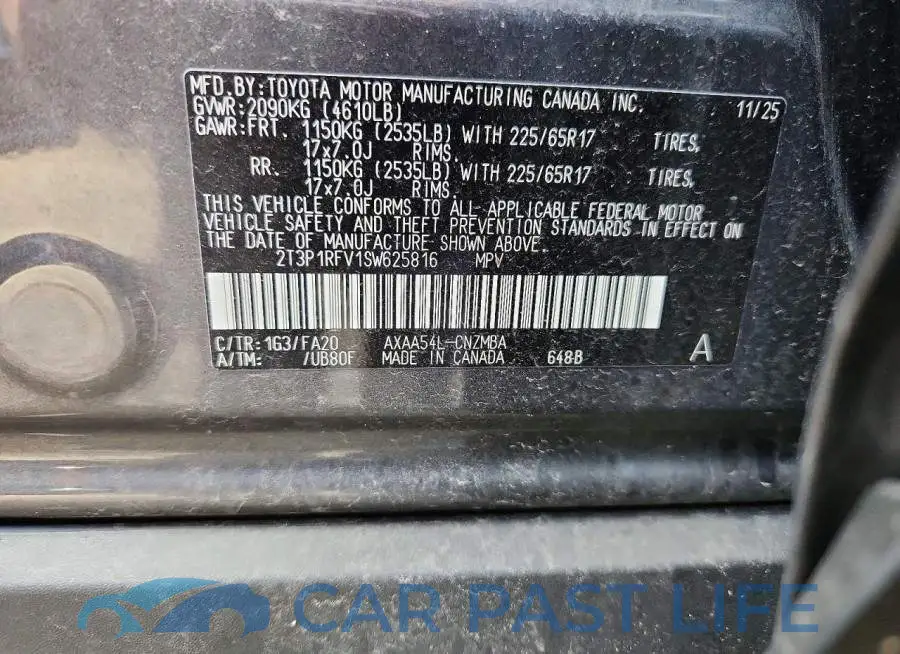 2T3P1RFV1SW625816# 13