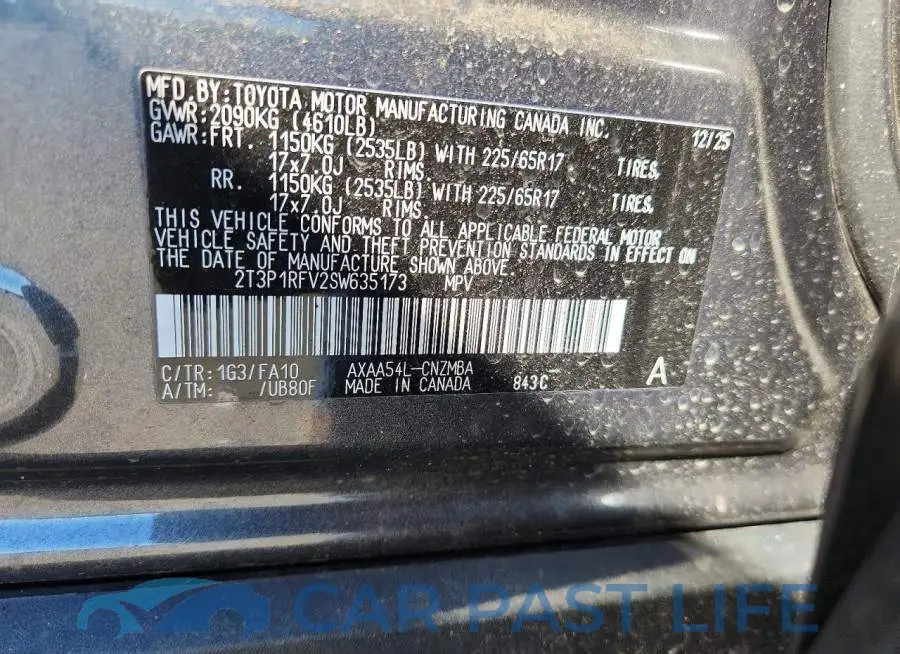 2T3P1RFV2SW635173# 13