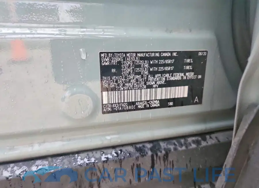2T3W1RFV7LC072538# 13