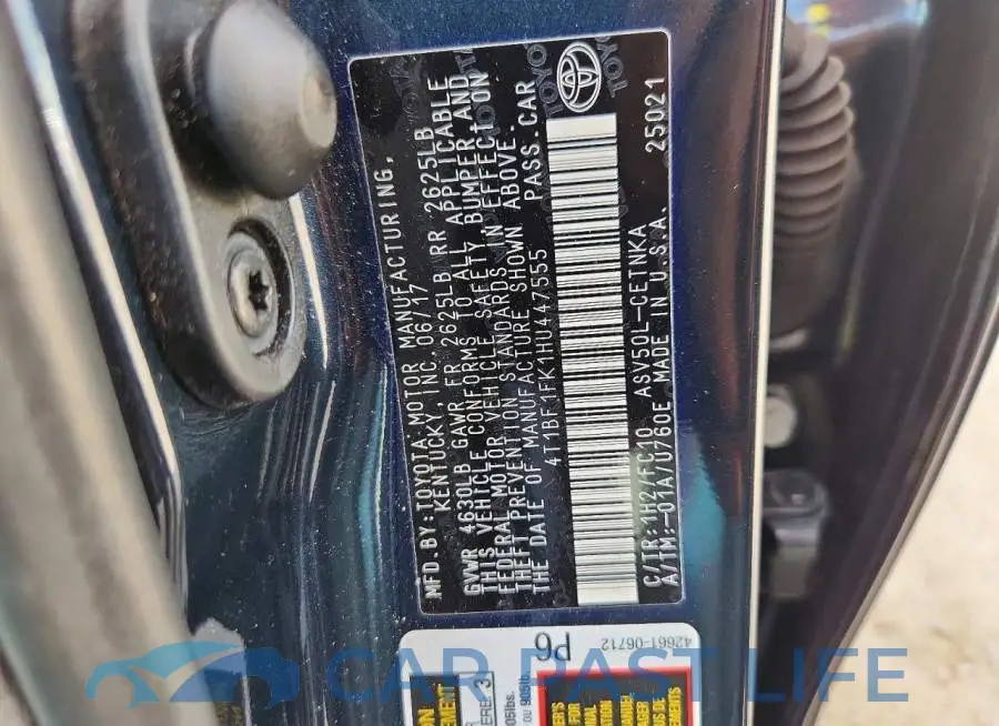 4T1BF1FK1HU447555# 12