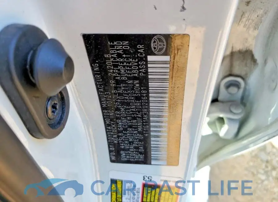 4T1G11AK3RU206481# 12