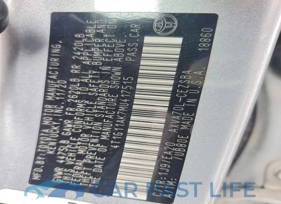 4T1G11AK7MU417515# 12