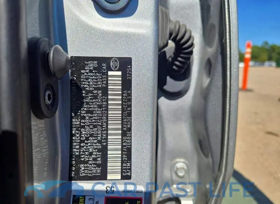 4T1K61AK9RU211812# 13