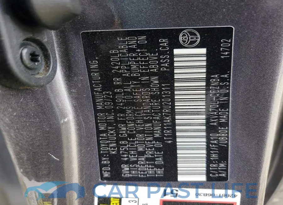 4T1R11AK7RU201311# 12