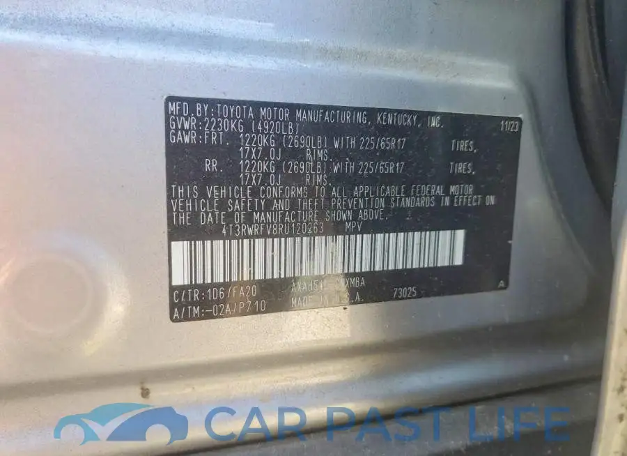 4T3RWRFV8RU120263# 14
