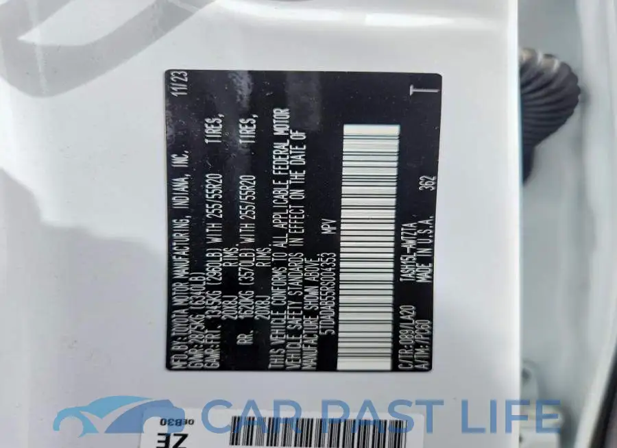 5TDADAB55RS004353# 14