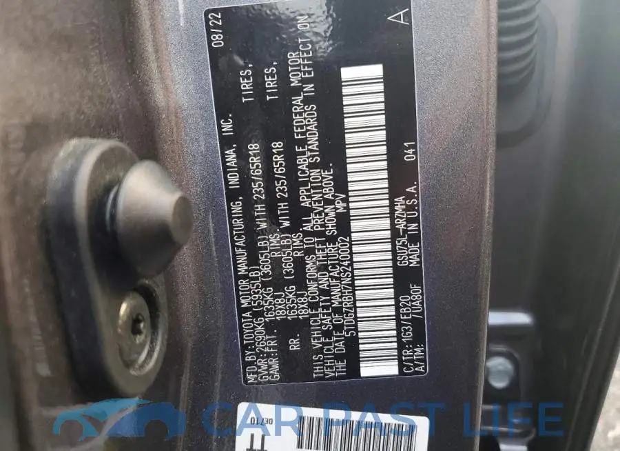 5TDGZRBH7NS240002# 14