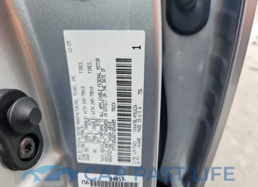5TFKB5AB8TX054805# 12