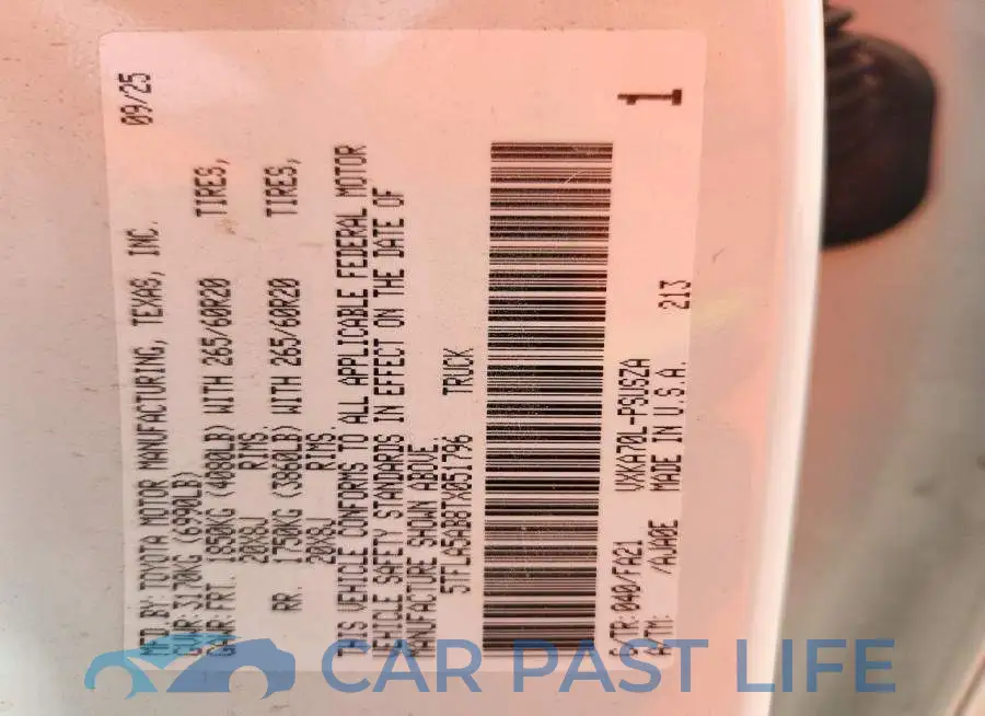 5TFLA5AB8TX051796# 12