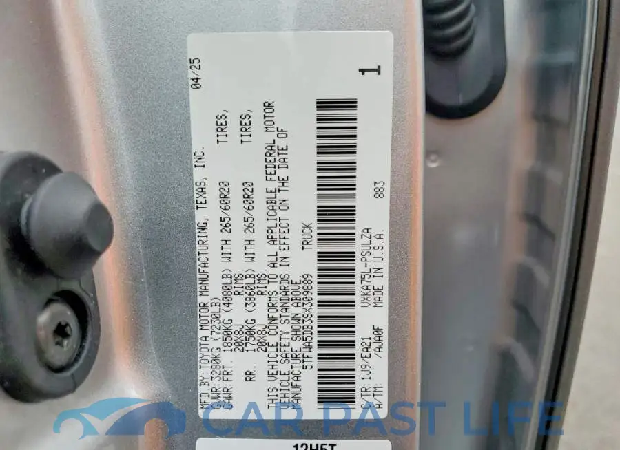 5TFWA5DB3SX309889# 13