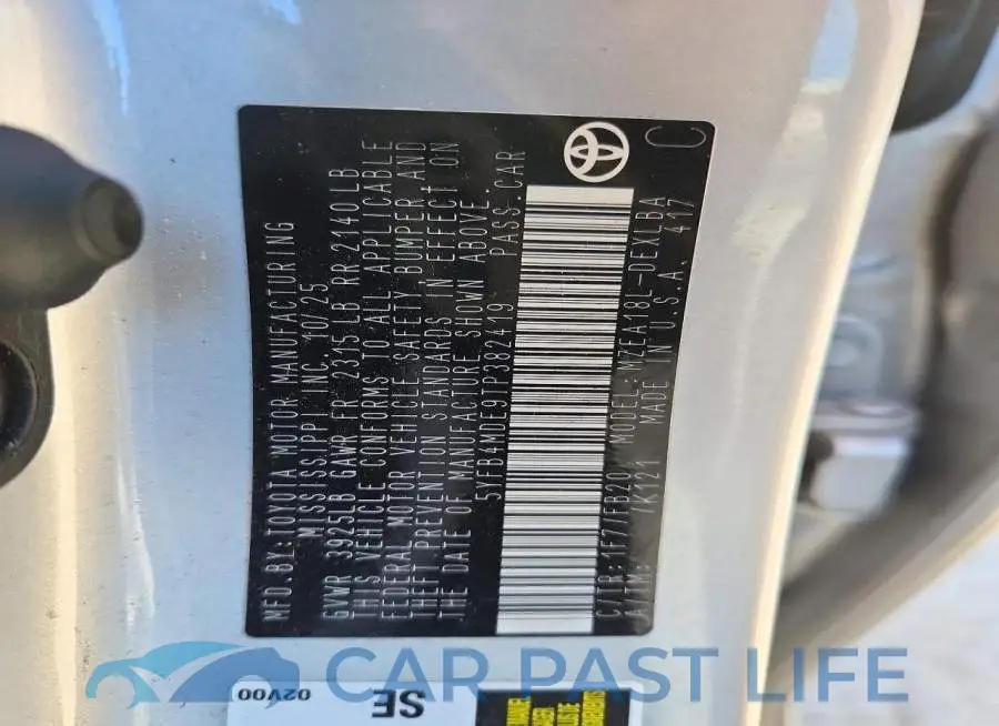 5YFB4MDE9TP382419# 12