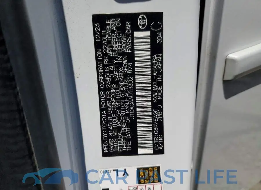JTDACAAU1R3021874# 12