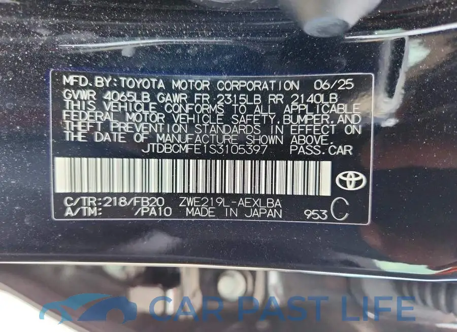 JTDBCMFE1S3105397# 13