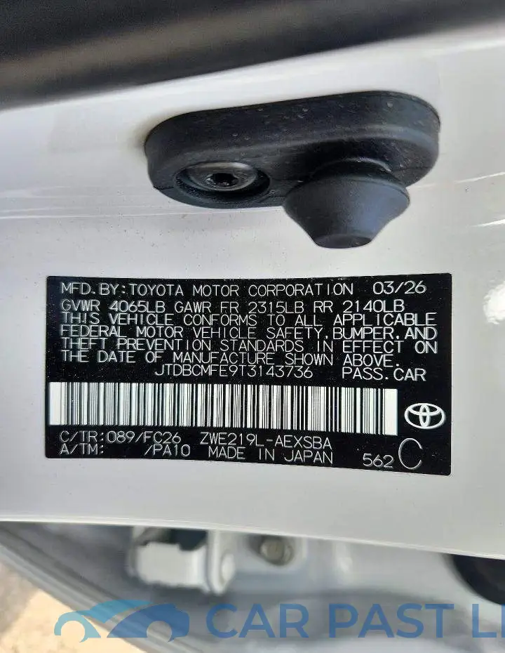 JTDBCMFE9T3143736# 12