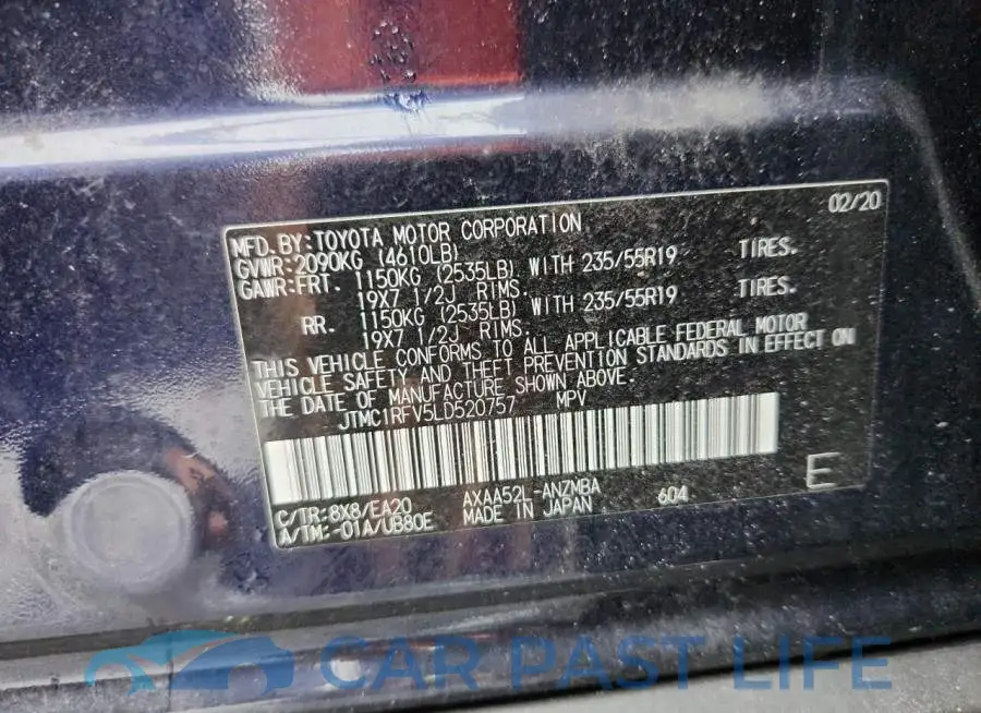 JTMC1RFV5LD520757# 13