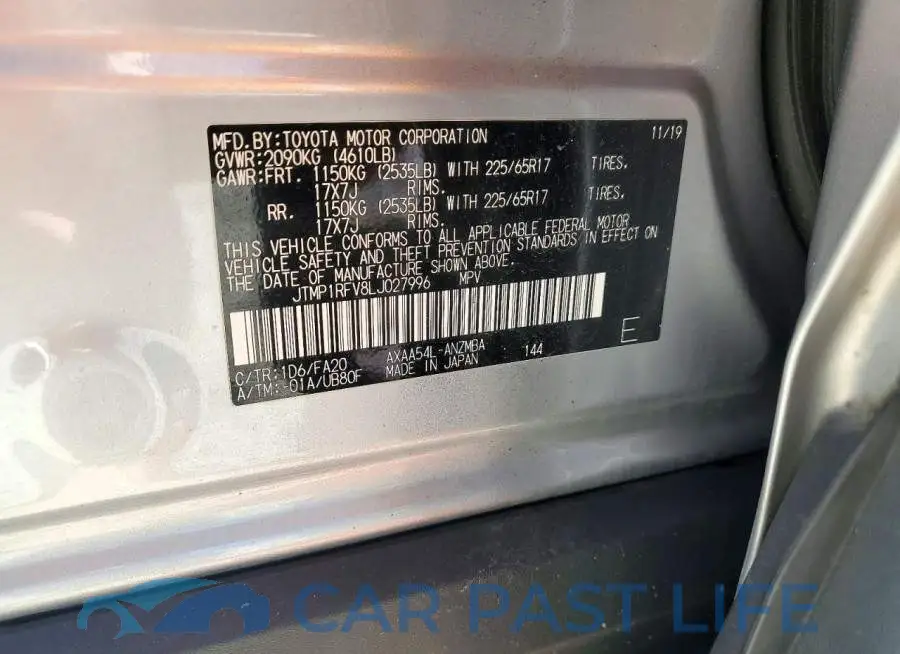 JTMP1RFV8LJ027996# 13
