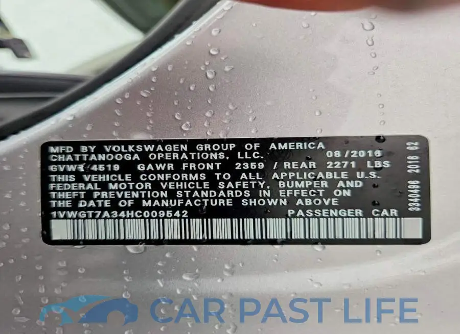 1VWGT7A34HC009542# 12