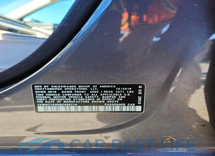 1VWGT7A3XHC025714# 13