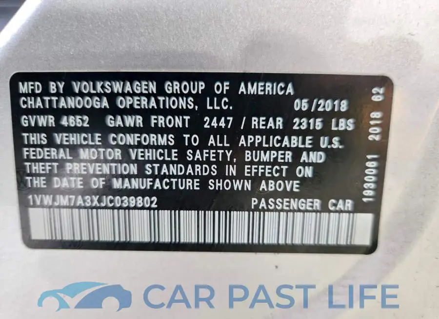 1VWJM7A3XJC039802# 12