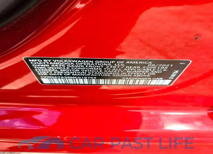 1VWSA7A36MC018754# 12