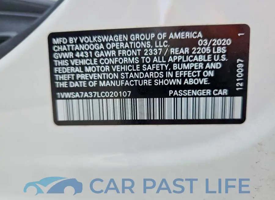 1VWSA7A37LC020107# 12