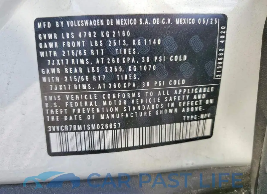 3VVCR7RM1SM026657# 12