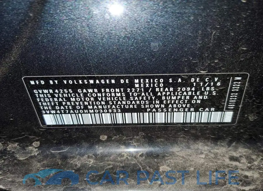 3VW4T7AU0HM030933# 13