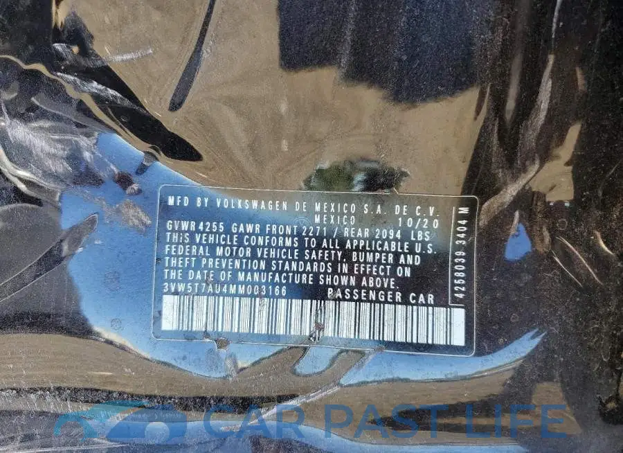 3VW5T7AU4MM003166# 12